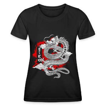 Orient Drawings Geek Aikido - Women's Functional T-Shirt - black - Front - AI Model Female 172 light (172cm)