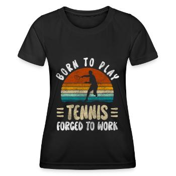 Tennisspieler Sportart Fitness Turnier - Frauen Funktions-T-Shirt - Schwarz - Vorne - AI Model Female 172 light (172cm)