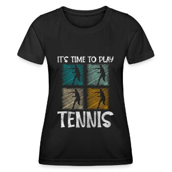 Tennis Hobby Winner Serve - T-shirt sport Femme - noir - Devant - AI Model Female 172 light (172cm)