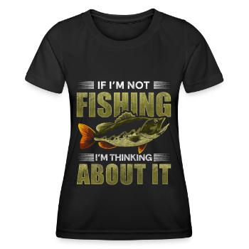 Angler Men Bière - T-shirt sport Femme - noir - Devant - AI Model Female 172 light (172cm)
