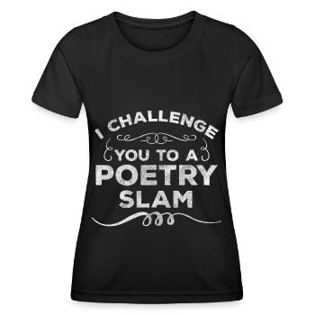 Poésie Pensées Poème - T-shirt sport Femme - noir - Devant - AI Model Female 172 light (172cm)