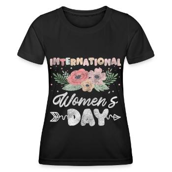 Célébrations du pouvoir des femmes - T-shirt sport Femme - noir - Devant - AI Model Female 172 light (172cm)