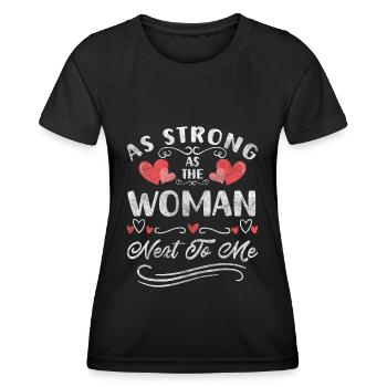 Weltfrauentag mädchen feminin - Frauen Funktions-T-Shirt - Schwarz - Vorne - AI Model Female 172 light (172cm)