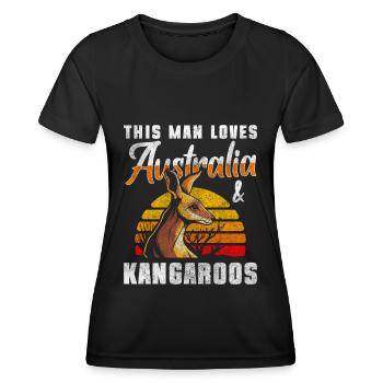 Down Under Animaux Animal Wanderlust - T-shirt sport Femme - noir - Devant - AI Model Female 172 light (172cm)