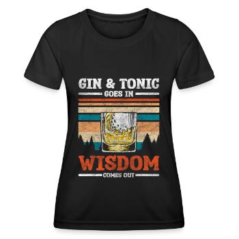 drinks genuss longsdrinks - Frauen Funktions-T-Shirt - Schwarz - Vorne - AI Model Female 172 light (172cm)