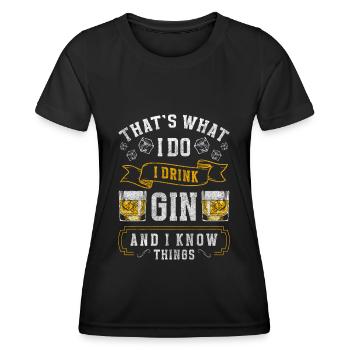 Alkohol Trinker Feiern Absturz - Frauen Funktions-T-Shirt - Schwarz - Vorne - AI Model Female 172 light (172cm)