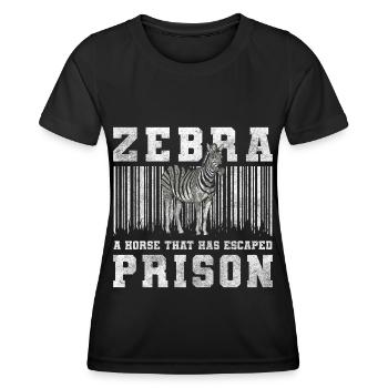 Zebra Animal Safari Wildlife - Women's Functional T-Shirt - black - Front - AI Model Female 172 light (172cm)