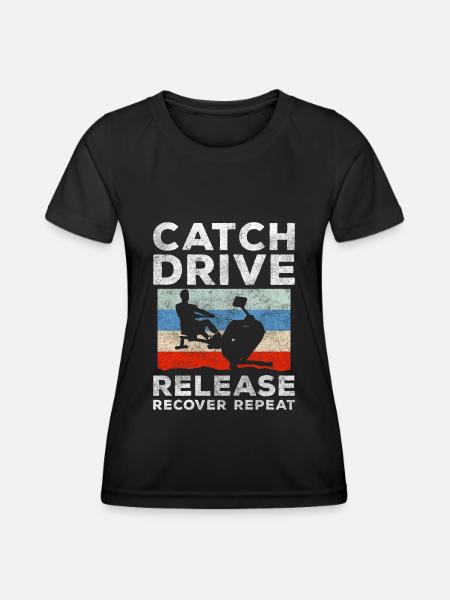 rowing machine Trainer Gym - Women's Functional T-Shirt - black