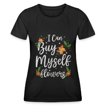 Fleurs Sentant L'amour Festival D'été - T-shirt sport Femme - noir - Devant - AI Model Female 172 light (172cm)