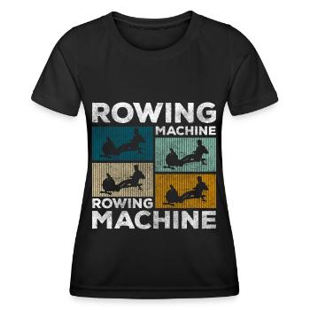 Rameur rameur hardcore - T-shirt sport Femme - noir - Devant - AI Model Female 172 light (172cm)