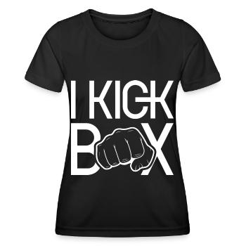 Ich Kickboxe Kickboxer Kickboxen Kickboxing - Frauen Funktions-T-Shirt - Schwarz - Vorne - AI Model Female 172 light (172cm)