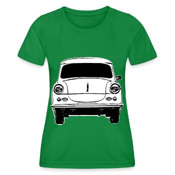 Allemagne de l’Est voiture Trabi Rétro Voiture Classique - T-shirt sport Femme - vert - Devant - AI Model Female 172 dark (172cm)