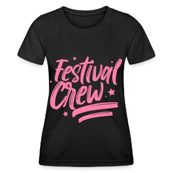 Festival Mannschaft Musik Festivalgänger Festivals - Frauen Funktions-T-Shirt - Schwarz - Vorne - AI Model Female 172 light (172cm)
