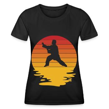 Tai Chi Arts Martiaux Méditation Autodéfense - T-shirt sport Femme - noir - Devant - AI Model Female 172 light (172cm)