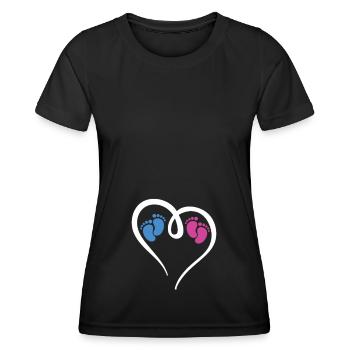 Jumeaux garçon et fille - T-shirt sport Femme - noir - Devant - AI Model Female 172 light (172cm)