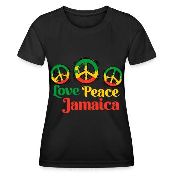 Jamaica Jamaika - Frauen Funktions-T-Shirt - Schwarz - Vorne - AI Model Female 172 light (172cm)
