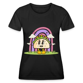 Taco - Frauen Funktions-T-Shirt - Schwarz - Vorne - AI Model Female 172 light (172cm)