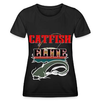 Poisson-chat Elite - T-shirt sport Femme - noir - Devant - AI Model Female 172 light (172cm)