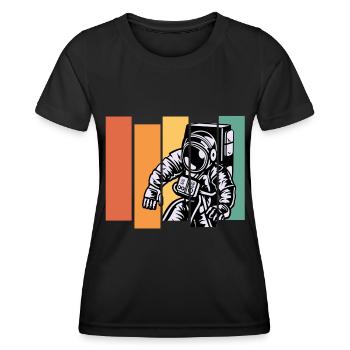Astronaut Raumfahrt - Frauen Funktions-T-Shirt - Schwarz - Vorne - AI Model Female 172 light (172cm)
