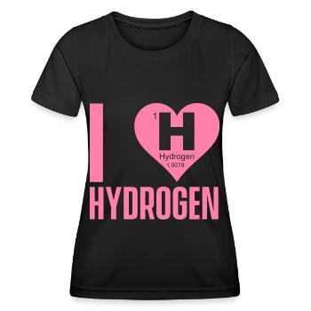 J’adore les dictons hydrogène carburant hydrogène - T-shirt sport Femme - noir - Devant - AI Model Female 172 light (172cm)