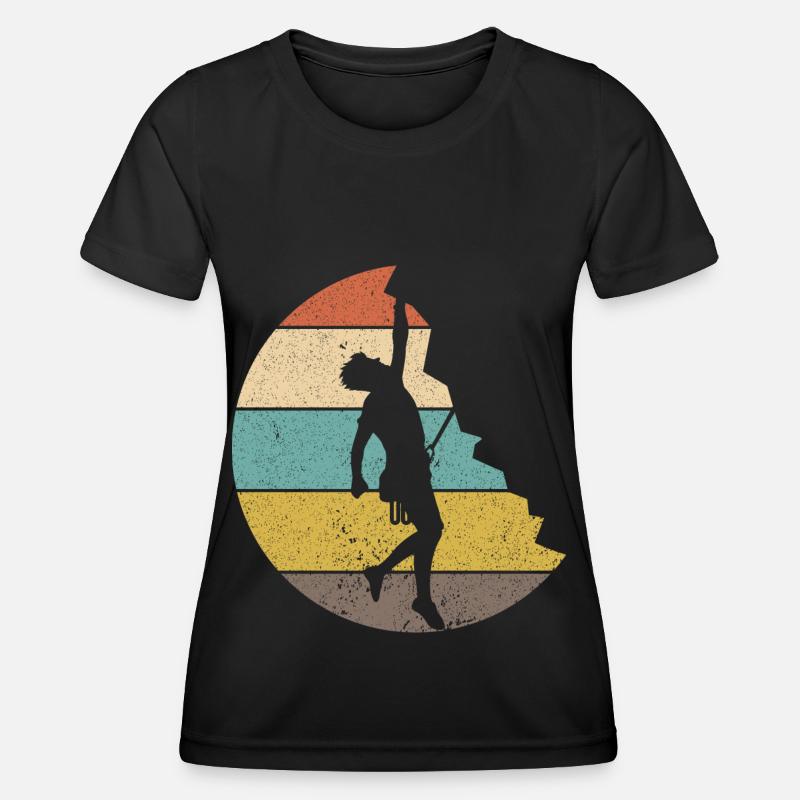 Climbing Climbing Mountaineering Climbing wall - Women's Functional T-Shirt - black