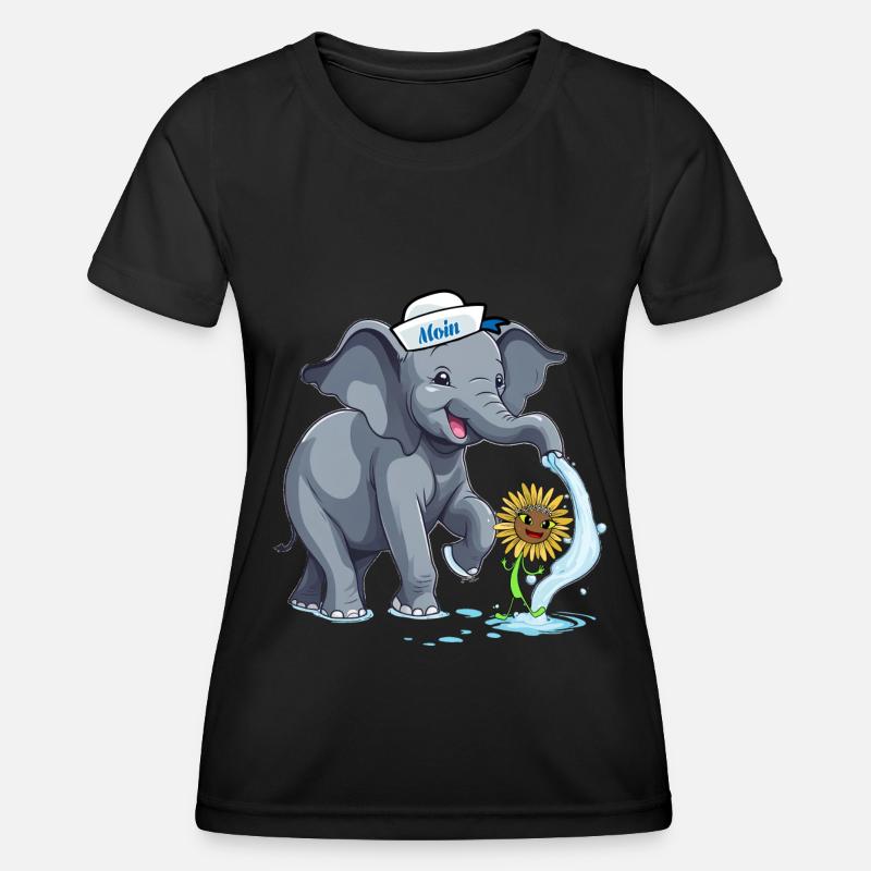 Elephant Elephant Maritime - Women's Functional T-Shirt - black