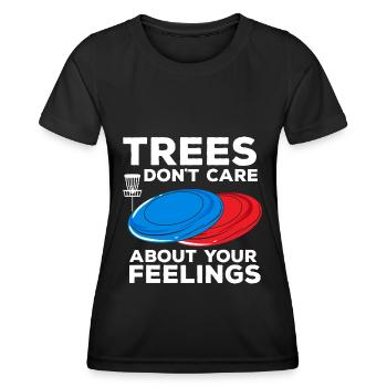 Disc Golf Disc-Golf - Frauen Funktions-T-Shirt - Schwarz - Vorne - AI Model Female 172 light (172cm)