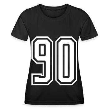 Numéro 90 - T-shirt sport Femme - noir - Devant - AI Model Female 172 light (172cm)