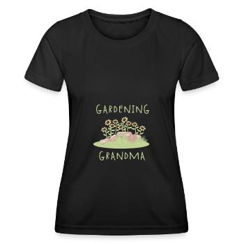 Gardening Grandma - Frauen Funktions-T-Shirt - Schwarz - Vorne - AI Model Female 172 light (172cm)