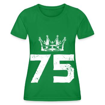 75 Number crown - Women's Functional T-Shirt - kelly green - Front - AI Model Female 172 dark (172cm)