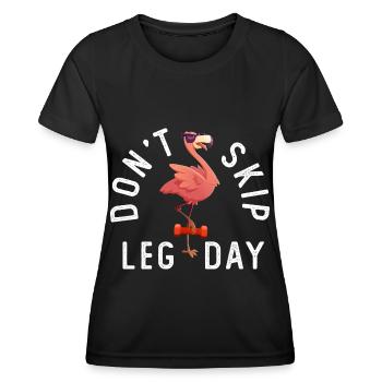 Don't Skip Leg Day - Frauen Funktions-T-Shirt - Schwarz - Vorne - AI Model Female 172 light (172cm)
