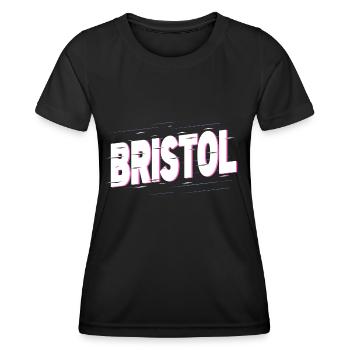 Bristol Angleterre UK City Writing Home Amour - T-shirt sport Femme - noir - Devant - AI Model Female 172 light (172cm)