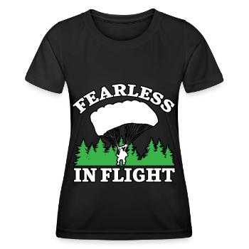 Paratroopers Skydiving Skydiving - Women's Functional T-Shirt - black - Front - AI Model Female 172 light (172cm)
