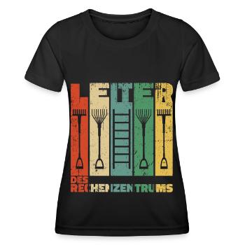 Leiter des Rechenzentrums Gartenarbeit Gärtner - Frauen Funktions-T-Shirt - Schwarz - Vorne - AI Model Female 172 light (172cm)