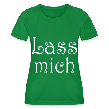 Lass mich - Frauen Funktions-T-Shirt - Kelly Green - Vorne - AI Model Female 172 dark (172cm)