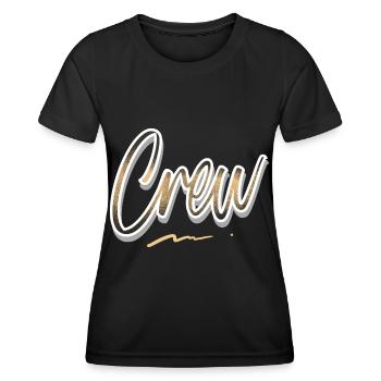 Crew - Frauen Funktions-T-Shirt - Schwarz - Vorne - AI Model Female 172 light (172cm)
