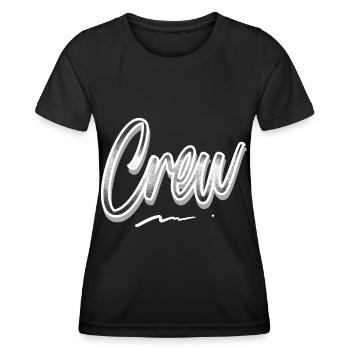 Crew - Frauen Funktions-T-Shirt - Schwarz - Vorne - AI Model Female 172 light (172cm)