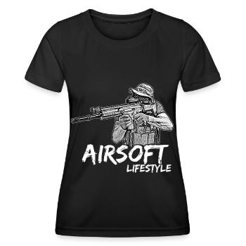 Airsoft / Softair / Softgun / AEG Airsoft Milsim - T-shirt sport Femme - noir - Devant - AI Model Female 172 light (172cm)