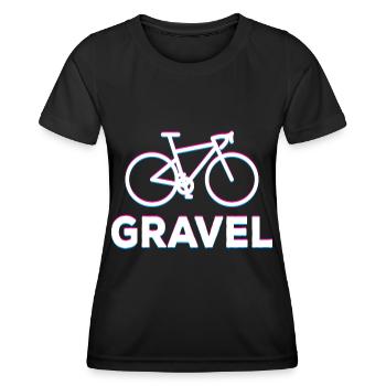 Vélo de gravier Glitch Cyclist Bikepacker Bike - T-shirt sport Femme - noir - Devant - AI Model Female 172 light (172cm)