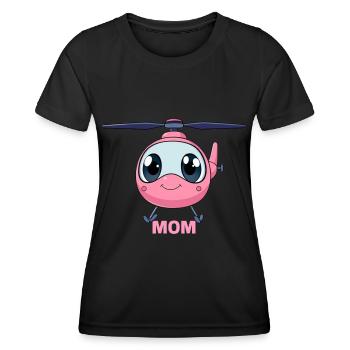 Hélicoptère Mères Hélicoptère Écrou Hélicoptère - T-shirt sport Femme - noir - Devant - AI Model Female 172 light (172cm)