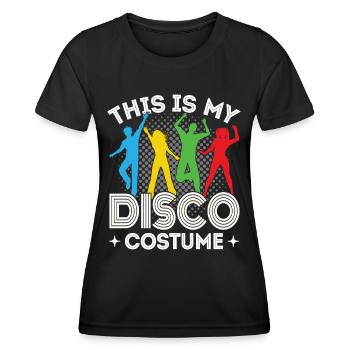 Disco 80er 70er Jahre Disko Party Outfit Diskothek - Frauen Funktions-T-Shirt - Schwarz - Vorne - AI Model Female 172 light (172cm)