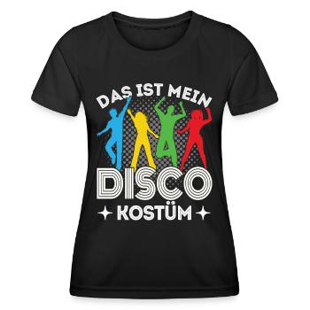 Disco 70er 80er Jahre Disko Party Outfit Discothek - Frauen Funktions-T-Shirt - Schwarz - Vorne - AI Model Female 172 light (172cm)