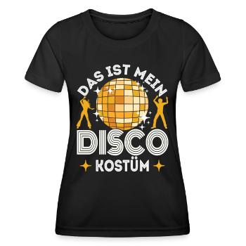 Disco 80er 70er Jahre Disko Party Outfit Discothek - Frauen Funktions-T-Shirt - Schwarz - Vorne - AI Model Female 172 light (172cm)