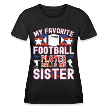 Football américain Sister Sister Football Player - T-shirt sport Femme - noir - Devant - AI Model Female 172 light (172cm)