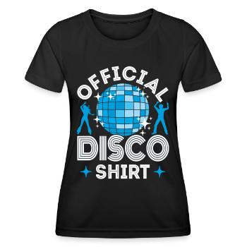 Disco 80er 70er Jahre Disko Party Outfit Discothek - Frauen Funktions-T-Shirt - Schwarz - Vorne - AI Model Female 172 light (172cm)