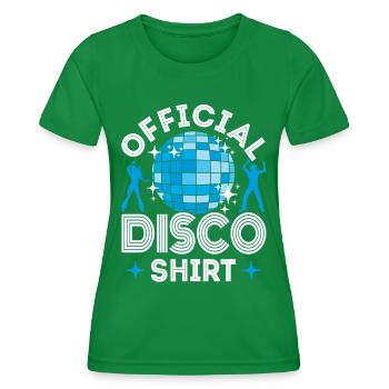 Disco 80er 70er Jahre Disko Party Outfit Discothek - Frauen Funktions-T-Shirt - Kelly Green - Vorne - AI Model Female 172 dark (172cm)