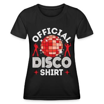 Disco 80er 70er Jahre Disko Party Outfit Discothek - Frauen Funktions-T-Shirt - Schwarz - Vorne - AI Model Female 172 light (172cm)