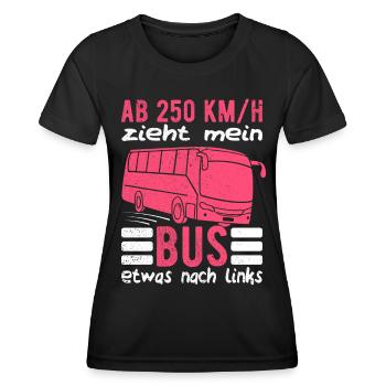 Busfahrerin Bus lustig Fernbusfahrerin Reisebus - Frauen Funktions-T-Shirt - Schwarz - Vorne - AI Model Female 172 light (172cm)