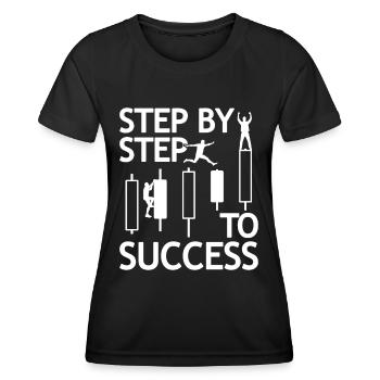 Trader Trading Forex Stock Trading Bourse - T-shirt sport Femme - noir - Devant - AI Model Female 172 light (172cm)