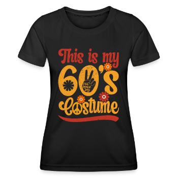 Costumes de tenue de fête des années 60 des années 1960 - T-shirt sport Femme - noir - Devant - AI Model Female 172 light (172cm)
